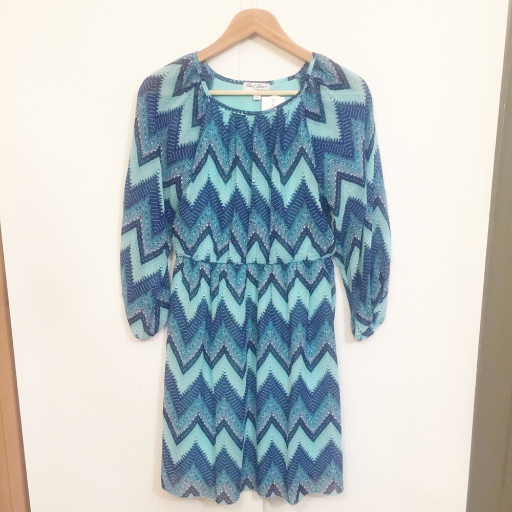 Speechless Blue & Teal Dress Juniors 16 #97